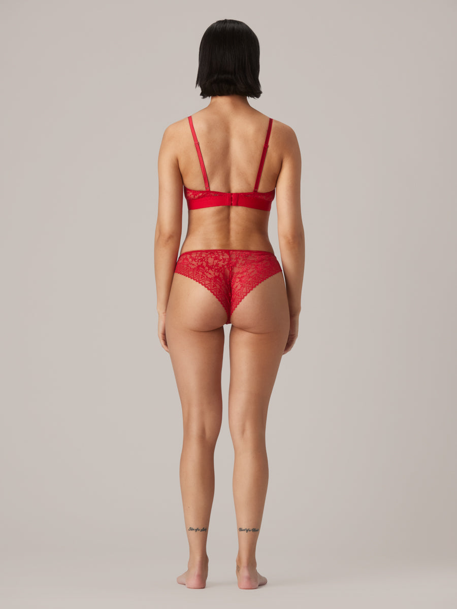 Lenjerie Compresivă cu Dantelă Roșie LCD 160